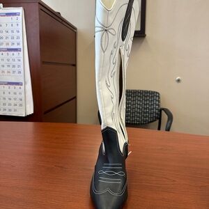 Chic Black and White Cowboy Boots